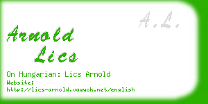 arnold lics business card